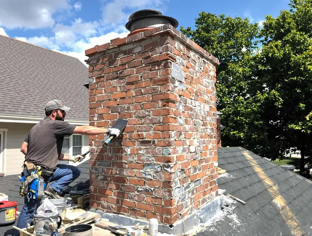 Completed chimney rebuild by Compton Chimney Sweep in Compton, CA