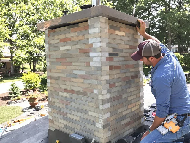 Compton Chimney Sweep completing a modern chimney remodel in Compton, CA