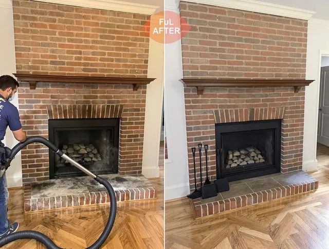 Compton Chimney Sweep carefully sanitizing a fireplace in Compton, CA