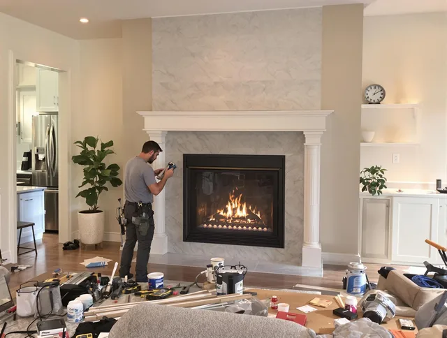Newly installed fireplace by Compton Chimney Sweep in Compton, CA